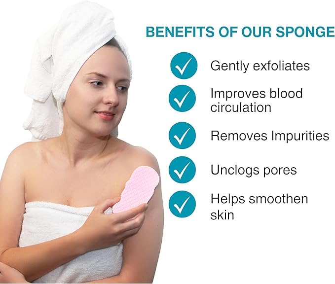 Bitnex 2 Pack Bath Sponge, Super Soft exfoliating Bath Shower Sponge - Removes Dead Skin and Impurities from Body,Super Soft Baths Sponge Painless Scrub Sponge for Adults Children,Men and Pregnant Women (MULTICOLUR) - Image 4