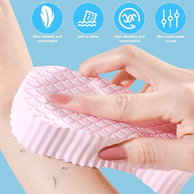 Bitnex 2 Pack Bath Sponge, Super Soft exfoliating Bath Shower Sponge - Removes Dead Skin and Impurities from Body,Super Soft Baths Sponge Painless Scrub Sponge for Adults Children,Men and Pregnant Women (MULTICOLUR) - Image 5