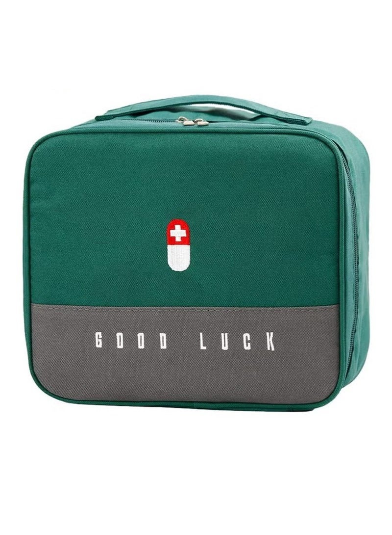 Generic Empty First Aid Bags, Travel Medicine Bag, Medical Supplies Organizer, Portable Medical Medicine Bags Portable Kit for Traveling, Car, Home, Camping, Office, Hiking, Outdoor ( Green)  - Image 1