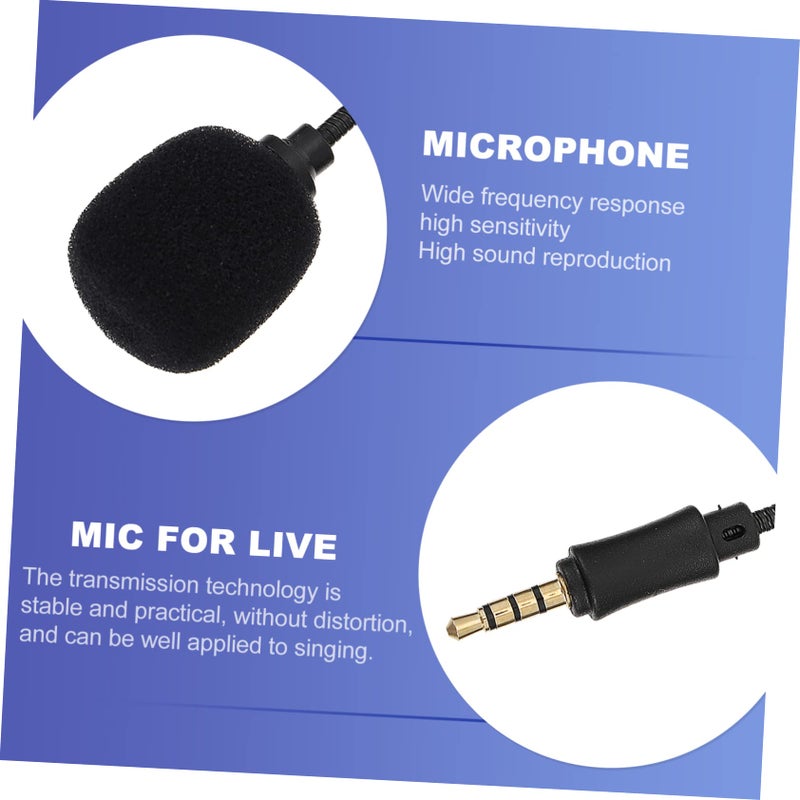 2pcs Black Noise Canceling Microphone For Smartphone Computer Streaming Live Conference - Image 3