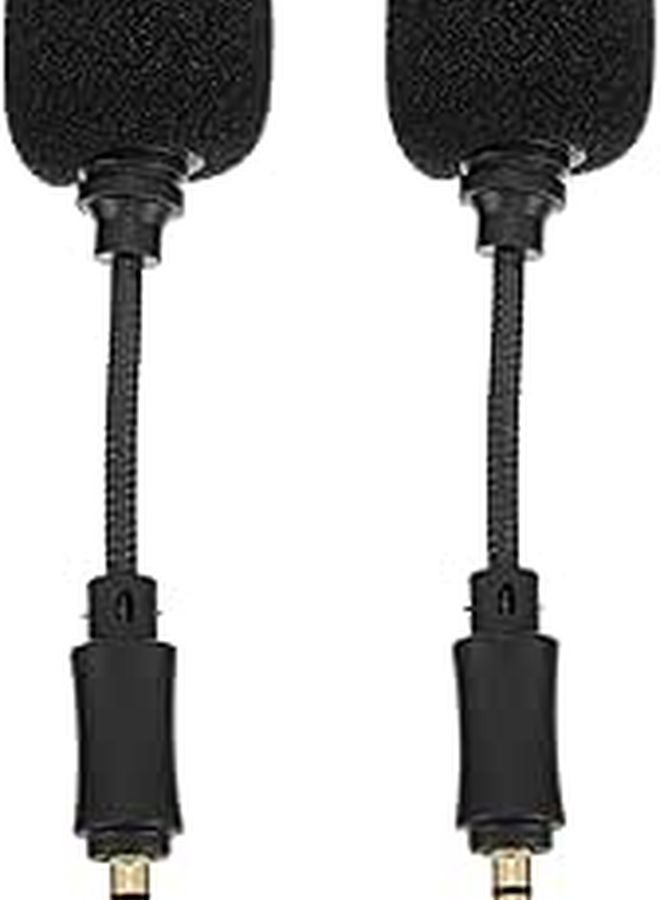 2pcs Black Noise Canceling Microphone For Smartphone Computer Streaming Live Conference - Image 1