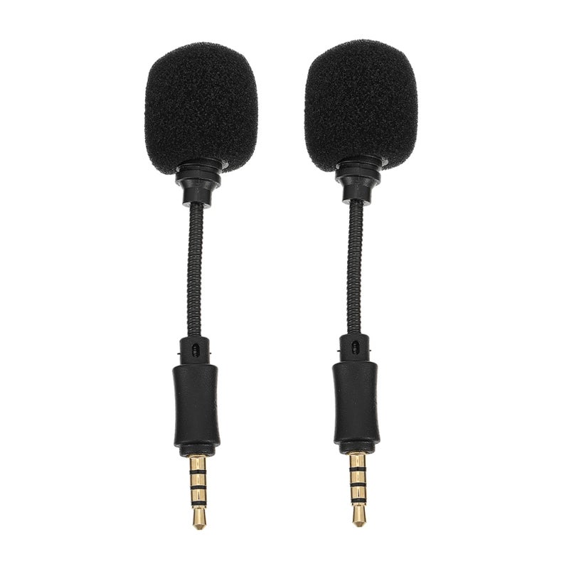 2pcs Black Noise Canceling Microphone For Smartphone Computer Streaming Live Conference - Image 2