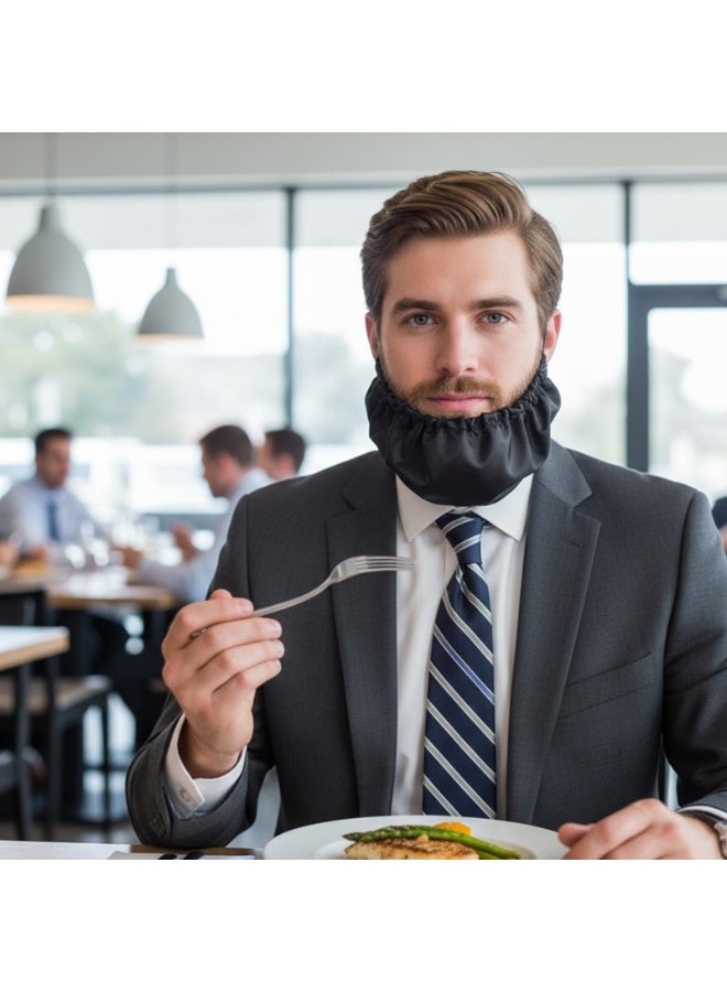 6Pcs Adjustable Beard Bonnet for Men, Reusable Beard Net Bib, Professional Beard Cover for Food Service, Ideal Gift for Fathers - Image 5