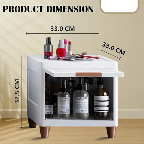 AVZEEGO Plastic Multi-Purpose Organizer | Modular Storage Box for Clothes, Kitchen, Bedroom & Living Room | Stackable Rack, Space-Saving Wardrobe Cabinet Wardrobe for Cloth (WHITE, 1 LAYER) - Image 2
