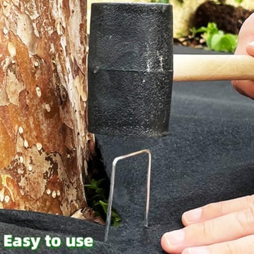 YANEYRIE Galvanized U-Shaped Garden Stakes, 6 Inch 100 Pcs Landscape Staples, Ground Stakes, for Decoration Weed Barrier Fabric, Irrigation Tubing, Holding Fence, Tarpaulin (100, 6 INCH) - Image 5