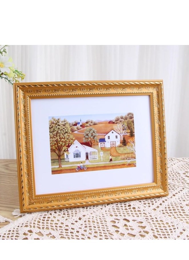 Generic 15x20CM Vintage Gold - Rimmed Photo Frames 2 Packs 
