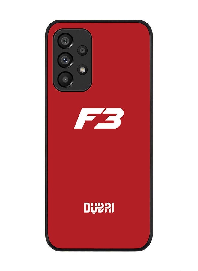 Stylizedd Rugged Black edge case for Samsung Galaxy A33 5G Slim fit Soft Case Flexible Rubber Edges Anti Drop TPU Gel Thin Cover -  Faz3 Dubai Red - Image 1