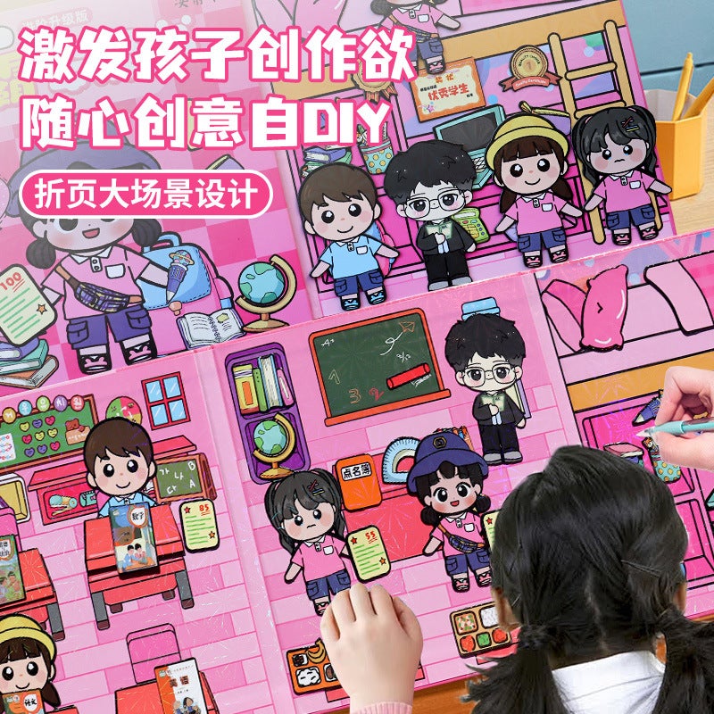 New School Bully School Slag Magnetic Quiet Book School Magnetic Paste Strong Magnetic Paste Creative Toys Girl Gift Diy - Image 4
