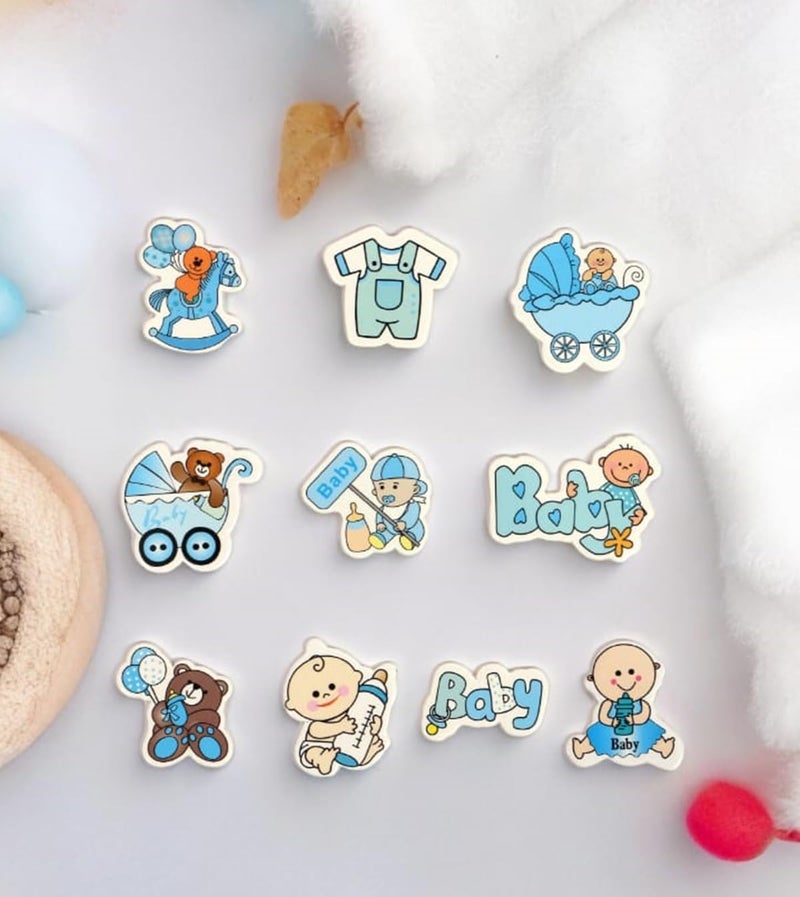Chocozone Baby Girl & Baby Boy Decorations for Baby Shower Hampers Decorations Basket 3D Gift Wrap Motivs (Pack of 50) - Image 5