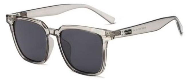 فيل نظارات شمسية مستقطبة أفياتور للرجال والنساء، نظارات شمسية للحماية من الأشعة فوق البنفسجية 400 TR ظلال شمسية عصرية مضادة للوهج للقيادة وصيد الأسماك والسفر (إطار رمادي شفاف) - Image 1