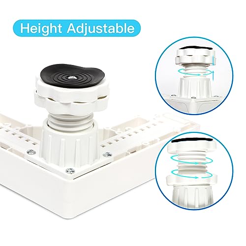 Nefish Mini Fridge Stand Adjustable Refrigerator Stand with 4 Strong Feet Universal Appliance Stand Base Heavy Duty Washer and Dryer Stand Laundry Pedestal Multi-Functional Base (White) - Image 5