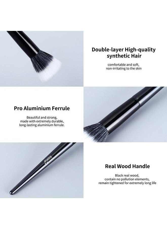 MSQ Stipple Blush Brushes 2Pcs Duo Fiber Stippling Brush Flat Top Double Stipple Makeup Brush Great For Blending Highlight Blushcontour Cream Foundationsmooth & Natural  - Image 5