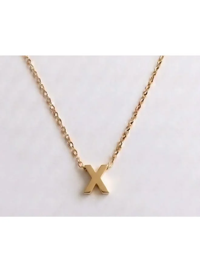 Initial X Pendant Necklace