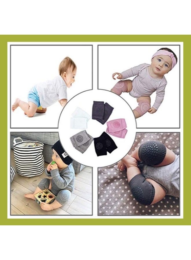 Safe-O-Kid Pack Of 3Crawling Baby Toddler Infant Anti Slip Elbow And Knee Pads;Guards Grey - Image 4