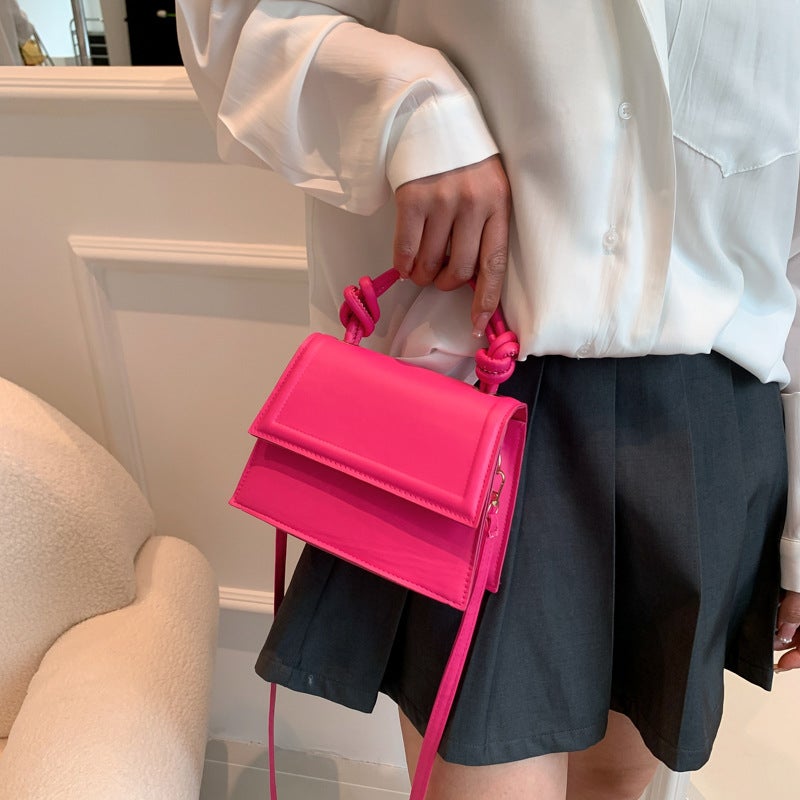Street Casual Solid Color Shoulder Bag 2023 Casual Hand Bag Western Fashion Simple Slung Bag - Image 5