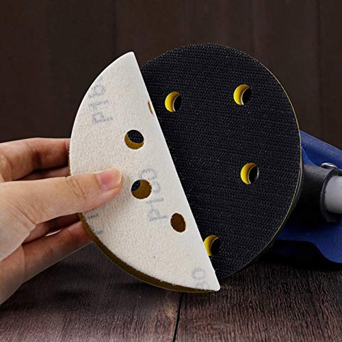Mestool 5-Inch 8-Hole Hook and Loop Sanding Discs, Orbital Sander Sandpaper Discs, 100 Pieces Round Sandpaper Set, 180 Grit - Image 4