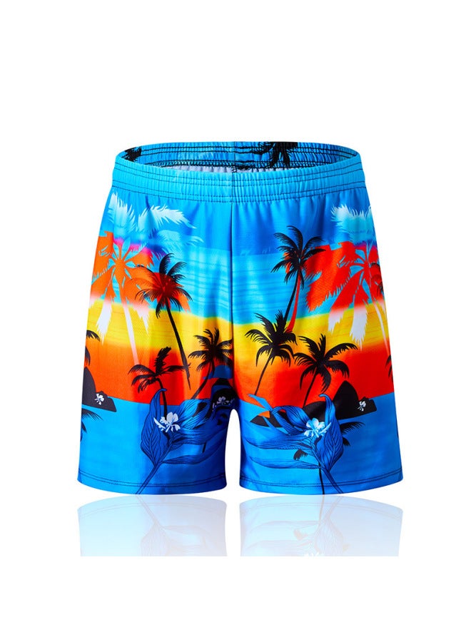 إسكدنيا شورت سباحة للرجال البالغين بالإضافة إلى حجم كبير مطبوع ومضاد للإحراج، شورت سباحة رياضي خارجي - اللون: 1012- - Image 1