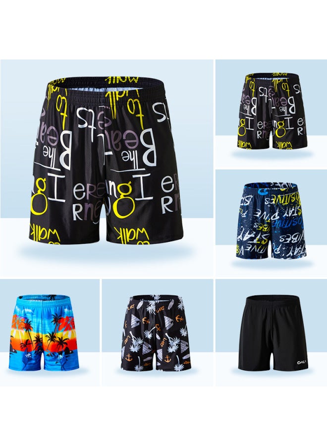 إسكدنيا شورت سباحة للرجال البالغين بالإضافة إلى حجم كبير مطبوع ومضاد للإحراج، شورت سباحة رياضي خارجي - اللون: 1012- - Image 2