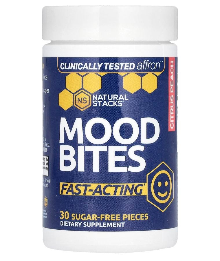 Natural Stacks Mood Bites Citrus Peach 30 Sugar-Free Pieces
