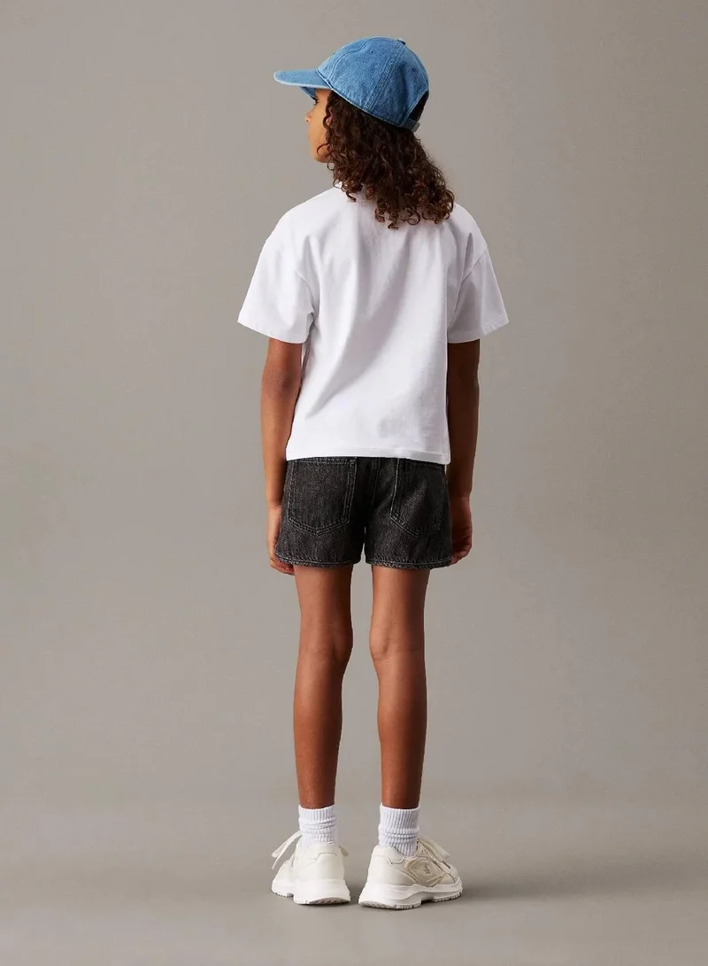 Calvin Klein Jeans Bright White Boxy Logo T-shirt for Women | Best Price UAE