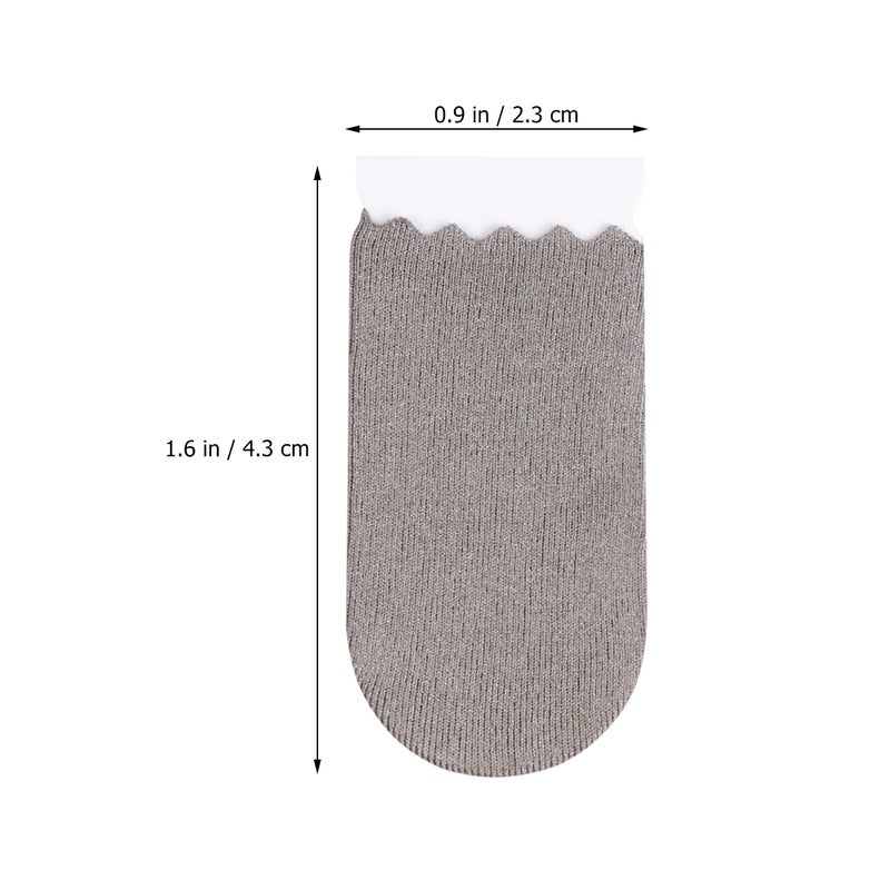 10 Pcs Practical Sleeve Screen Breathable Game Cover Fiber Elastic Cot Anti-Sweat Thumb Fingers for Mobile Phone (Grey) - Image 3