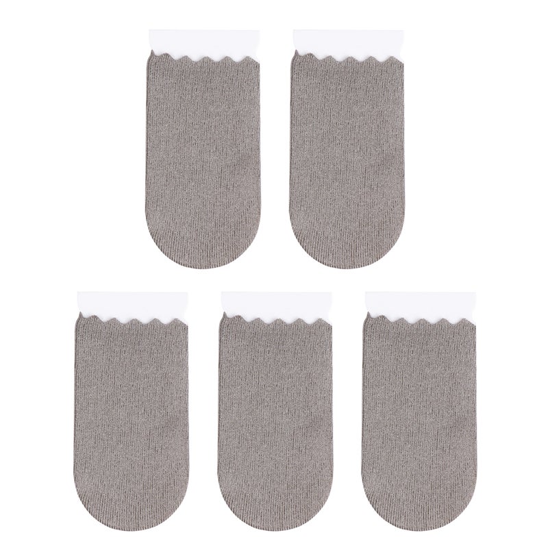 10 Pcs Practical Sleeve Screen Breathable Game Cover Fiber Elastic Cot Anti-Sweat Thumb Fingers for Mobile Phone (Grey) - Image 2
