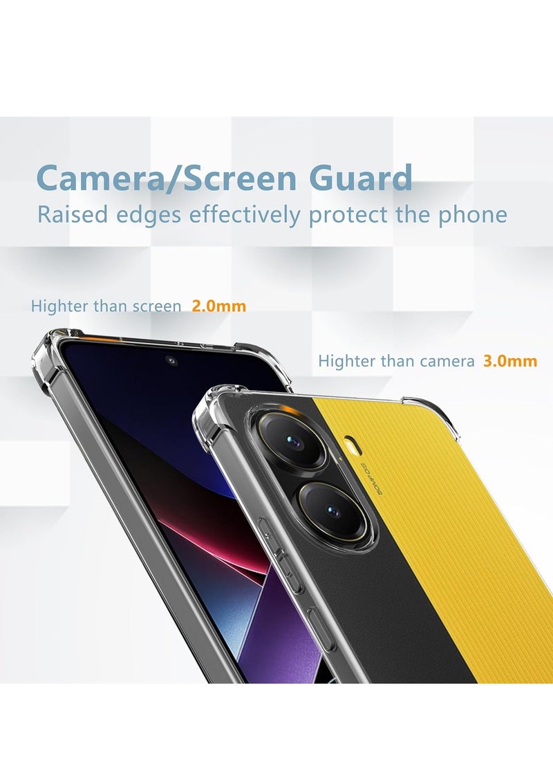 Houmt Xiaomi Poco X7 Pro 5G Case Cover Silicone Gel Rubber Crystal Clear Protective Case with Reinforced Corners camera Protection Cover For Xiaomi Poco X7 Pro 5G  - Image 2