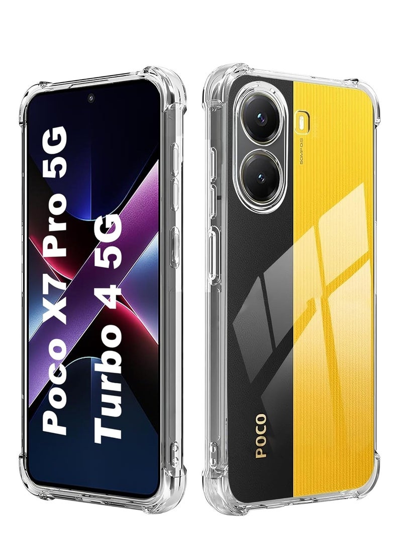 Houmt Xiaomi Poco X7 Pro 5G Case Cover Silicone Gel Rubber Crystal Clear Protective Case with Reinforced Corners camera Protection Cover For Xiaomi Poco X7 Pro 5G  - Image 1