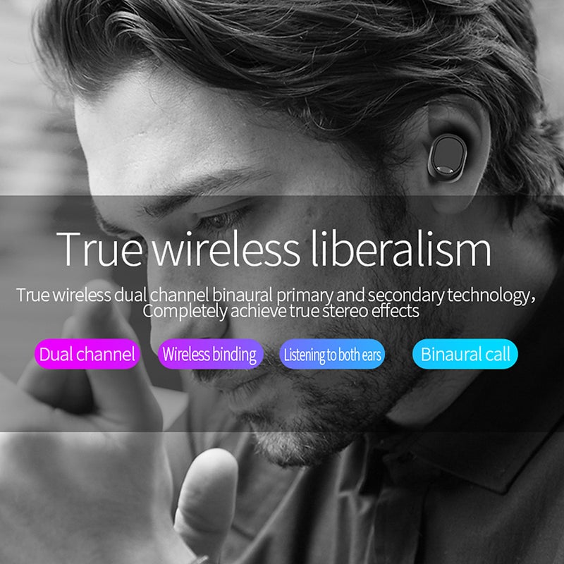 Sports TWS Bluetooth In-Ear Headphones Black - Image 4