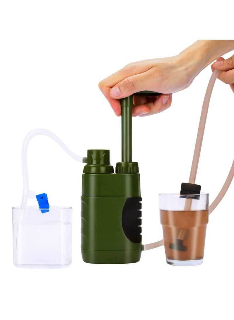 general فلتر مياه يدوي محمول، فلتر مياه للتخييم بسعة 100000 جالون، نظام فلتر مياه ثلاثي المراحل للتخييم للعائلة في الهواء الطلق، للطوارئ - Image 1