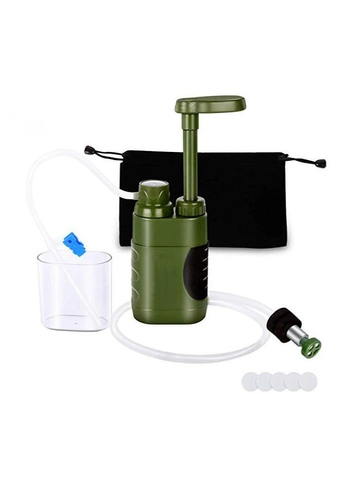 general فلتر مياه يدوي محمول، فلتر مياه للتخييم بسعة 100000 جالون، نظام فلتر مياه ثلاثي المراحل للتخييم للعائلة في الهواء الطلق، للطوارئ - Image 4