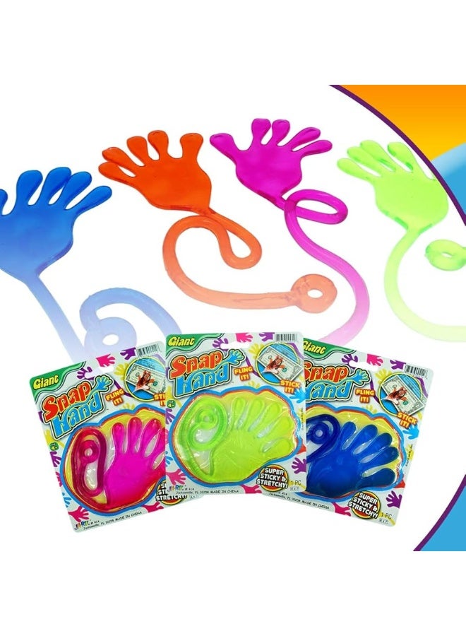 JA-RU Giant Snap Hand-Jumbo Sticky Hands Toy (1 Pack Assorted) Large Stretchy Sticky Hands Toy for Kids. Party Favors, Classroom Prizes, Birthday Gifts Easter Day Goodie Bags Stuffers Bulk.414-1A - Image 4