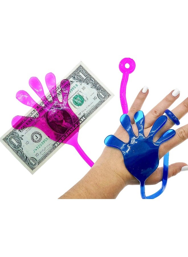 JA-RU Giant Snap Hand-Jumbo Sticky Hands Toy (1 Pack Assorted) Large Stretchy Sticky Hands Toy for Kids. Party Favors, Classroom Prizes, Birthday Gifts Easter Day Goodie Bags Stuffers Bulk.414-1A - Image 2