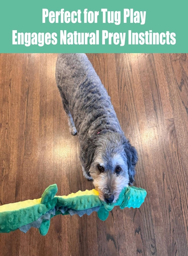 سبوت لعبة التمساح SPOT Skinneeez Extreme Triple Squeak Crocodile - لعبة متينة للكلاب، خالية من الحشو، مزودة بشبكة مقاومة للتمزق و3 صفارات كبيرة الحجم، مثالية للكلاب التي تمضغ بقوة - مناسبة للكلاب والجراء متوسطة وكبيرة الحجم، بطول 24 بوصة - Image 2