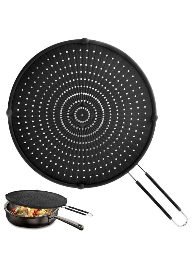 HOMESTAR Splatter Screen for Frying Pan, Grease Splatter Guard, Heat-Resistant Splatter Guards for Frying, Silicone Splatter Guard for Everyday Cooking, Dishwasher Safe （16in×12in×0.5in） - Image 1