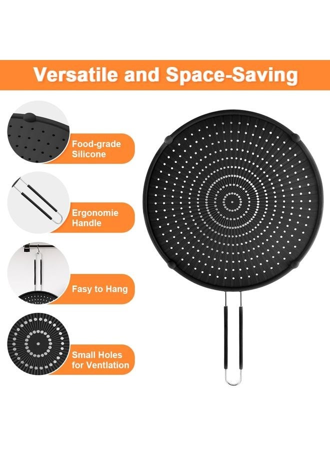 HOMESTAR Splatter Screen for Frying Pan, Grease Splatter Guard, Heat-Resistant Splatter Guards for Frying, Silicone Splatter Guard for Everyday Cooking, Dishwasher Safe （16in×12in×0.5in） - Image 4