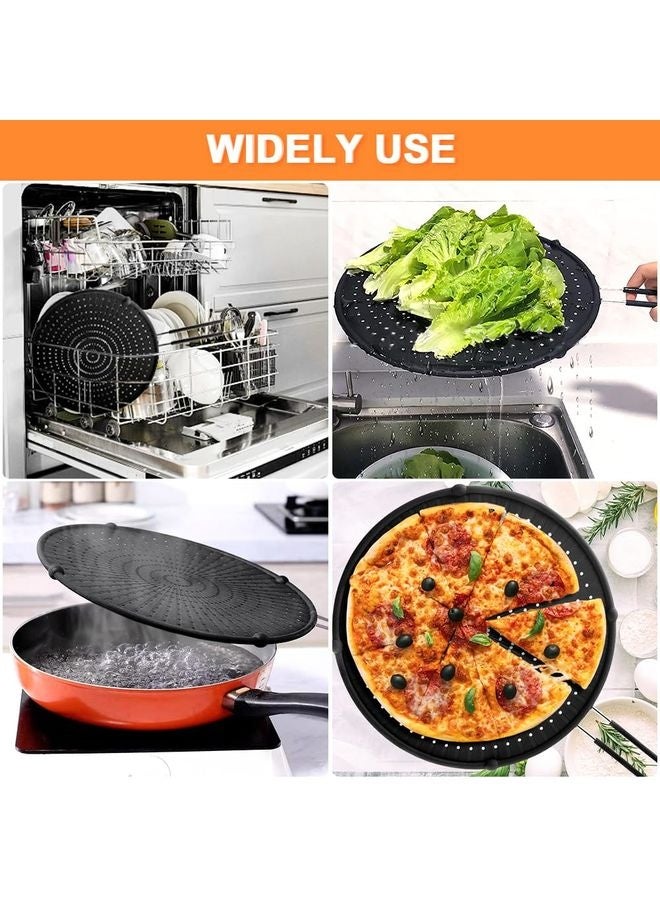 HOMESTAR Splatter Screen for Frying Pan, Grease Splatter Guard, Heat-Resistant Splatter Guards for Frying, Silicone Splatter Guard for Everyday Cooking, Dishwasher Safe （16in×12in×0.5in） - Image 5