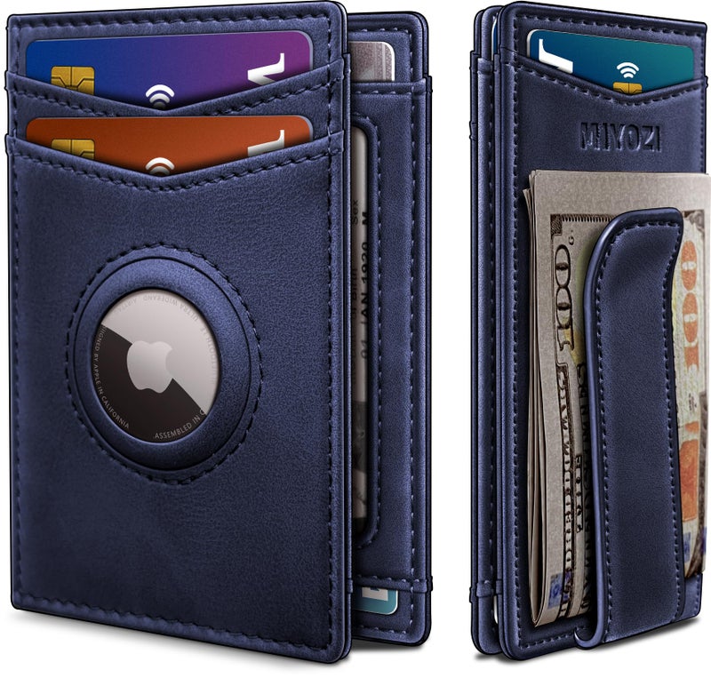 miyozi Airtag Wallet for Men with Money Clip Gift Boxed Magnetic Closure Slim Genuine Leather Front Pocket Wallet 41x 28 RFID Blocking - Image 2