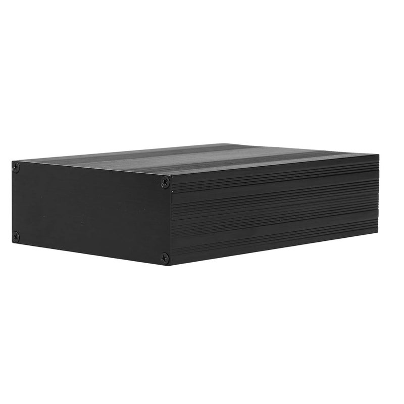 Aluminum Alloy Project Enclosure, Split Type Video Converter Box, Brushed Black DIY Instrument Case with Sealed Design for Circuit Board Power Amplifier - Image 4