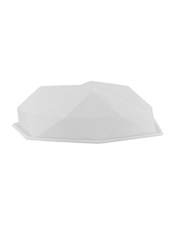 قالب  ثلاثي الأبعاد على شكل قلب وفقاعات أبيض 7.87x7.87x1.97بوصة - Image 1