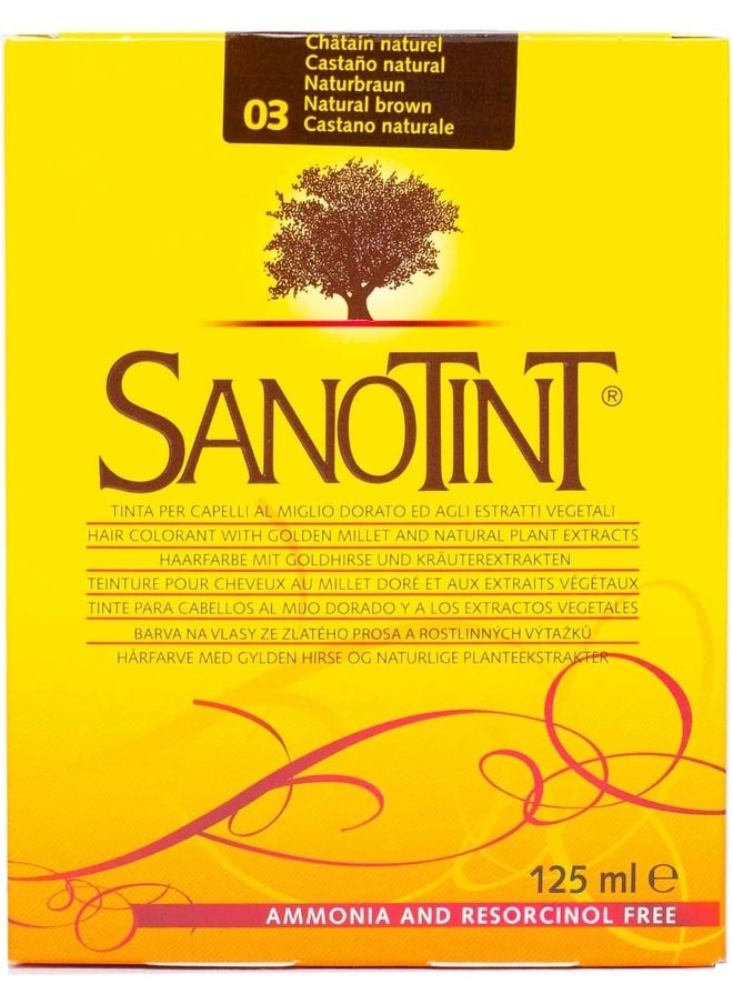 Sanotint Sanotint Classic Natural Permanent Hair Dye 03, 125 ml, Natural Brown  - Image 2