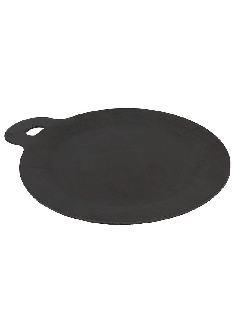 TRILONIUM - Trilonium Ecofe Iron Induction Compatible Dosa Pizza Roti Tawa with Turner Ladle Black 28 cm - Image 1