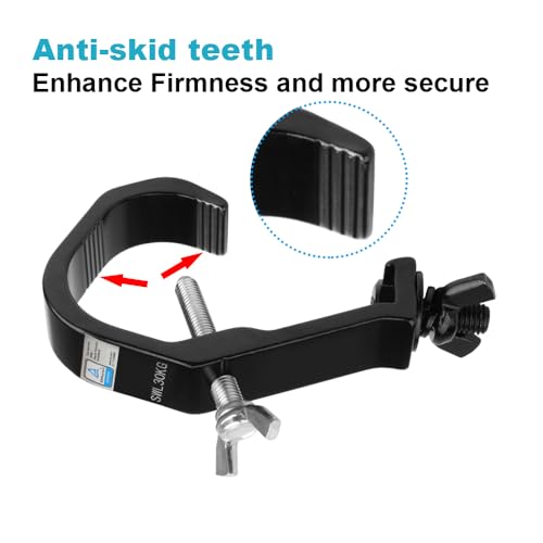 heneng 5 Pcs Truss C Clamp, Fits OD 1.18"-2" Truss, Aluminum Alloy Stage Lights Hook, Max Load 66 lb, TUV certified - Image 5