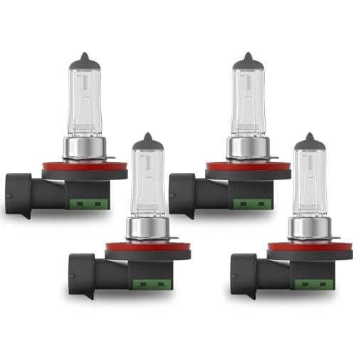 OKOENIEO H11 Headlight Bulbs 12V 55W 4000 Lumens 3800K Halogen Light Bulb No Glare Headlight Bulbs High and Low Beam Fog Light BulbsHead Light Bulb for Car Pack of 4 - Image 1