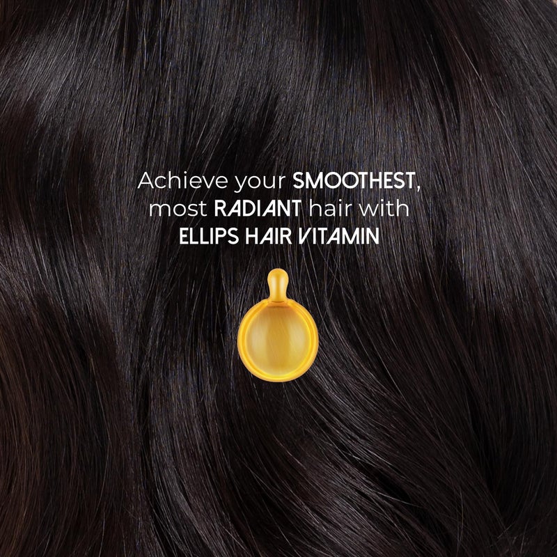 Ellips Hair Oil Smooth & Shiny, 50 Capsules - Hair Heat Protectant Oil for Frizzy Hair - With Vitamin B5 - Image 3