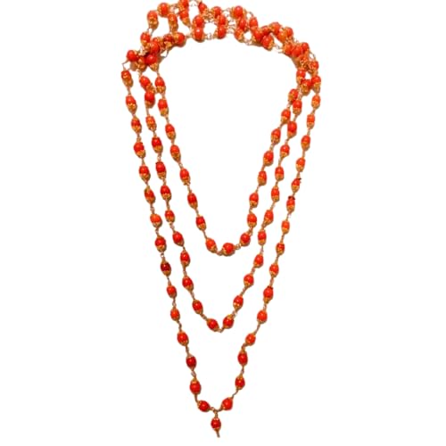 SRI YAGNAA - Bhavani Deeksha Mala Set - Spatika and Red Beads Mala with Durga Devi Pendant - 108 Beads (Spatika with Bhavani Mala) - Image 3