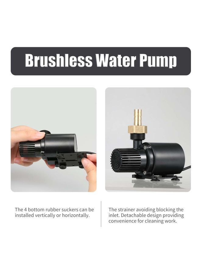 NIBEMINENT Brushless DC Water Pump Black/Gold/Silver 10x5.5x7centimeter - Image 3