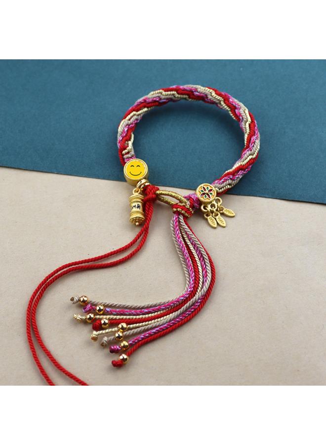 Generic Thangka Tibetan Hand Rope Hand-rubbed Cotton Rope Hand-woven Bracelet Wuye Manjusri Thangka National Style Colorful Hand Rope