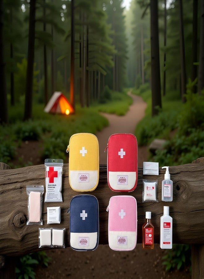 SelHeng 4 Pcs Portable Travel First Aid Pouch,Empty Mini First Aid Pouch,Outdoor Camping Hiking First Aid Medical Rescue Bag Multi-Function Emergency Medicine Storage Organizer Bag Household Supplies(Small) - Image 4