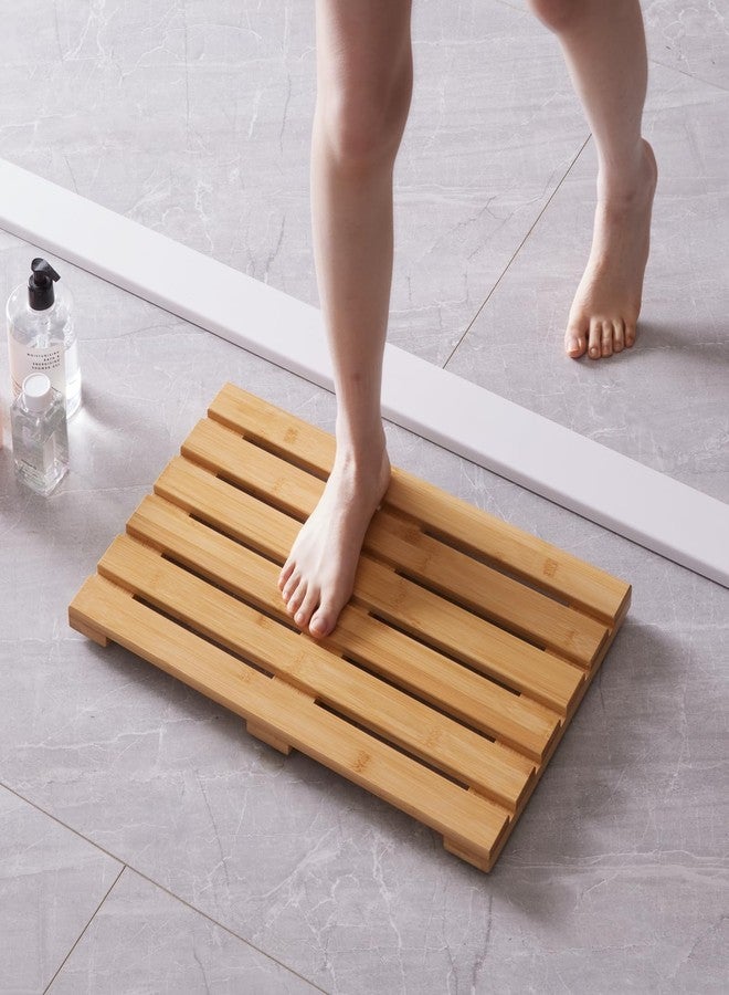 viewcare Bath Mat for Shower, Wooden Floor Mat for Bathroom,Non-Slip | Heavy Duty, Shower Mat for Indoor Outdoor - Image 1